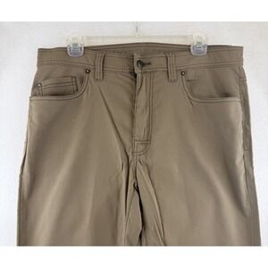 Prana Pants Men 36x30 Brown Slim Fit Brion Hiking 5 Pocket Stretch
